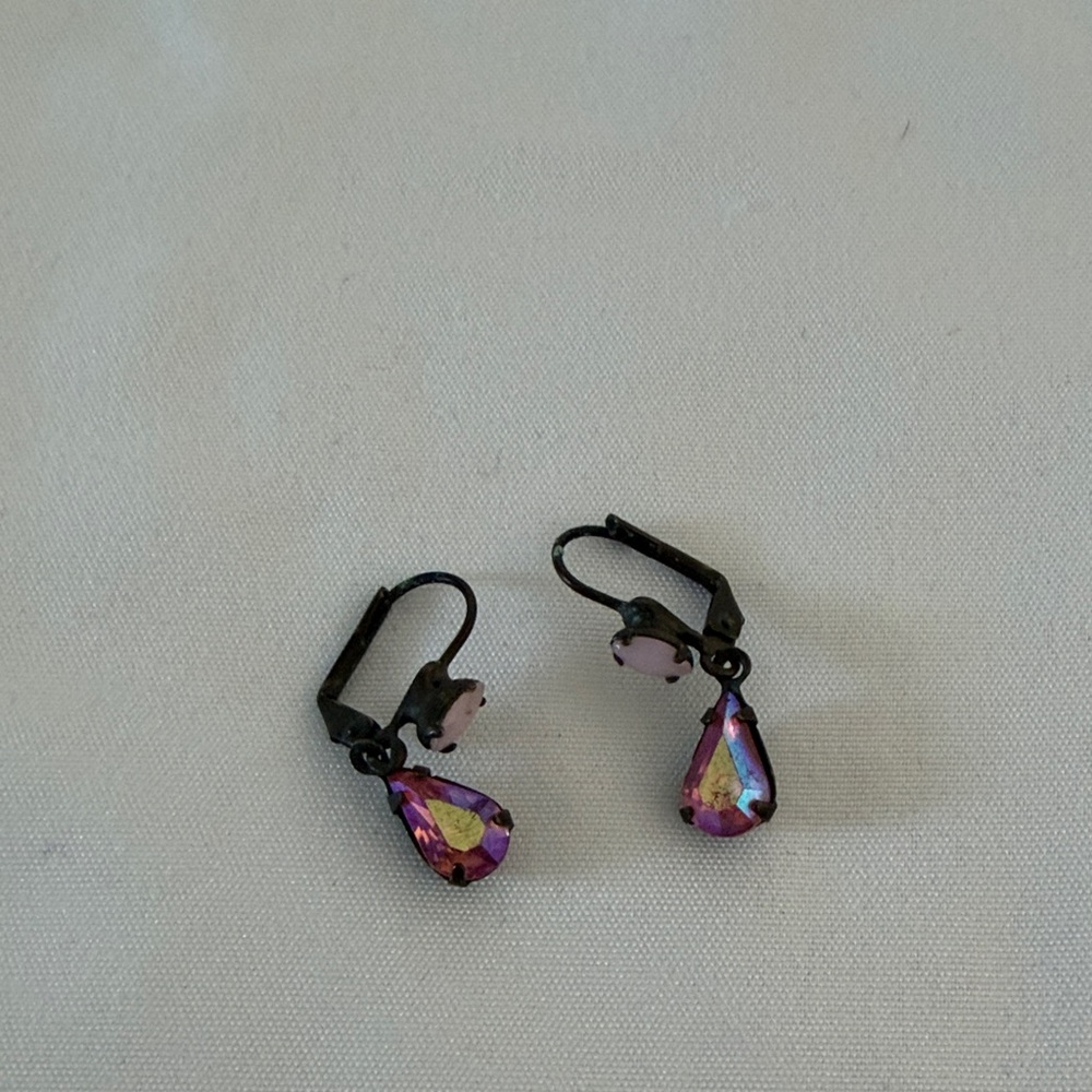 Sorrelli Pink Teardrop Earrings
